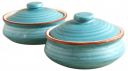 Wonderchef Teramo Stoneware 7 Inch Handi with Lid - Blue...