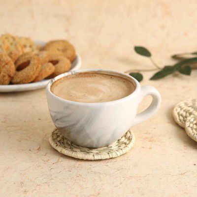 Wonderchef Teramo Stoneware Coffee Cup - Marble White