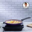 Wonderchef Valencia Frying Pan, 1.3 litres 24 cm, 1 Year Warranty (Aluminium, Purple)...