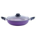 Wonderchef Valencia Kadhai with Lid Purple, 2 litres, 24 cm, 1 Year Warranty...