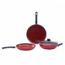 Wonderchef Valencia Non-Stick Cookware 4 Piece Set | Kadhai with Lid, Fry Pan, Dosa Tawa | Induction Friendly design...