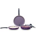 Wonderchef Valencia Non-Stick Cookware 4 Piece Set | PFOA Free| 2 Years Warranty | Purple...