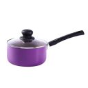 Wonderchef Valencia Non-Stick Sauce Pan with Glass Lid | 1.5 litres | 2.5 mm Thickness | 2 Year Warranty | Purple...