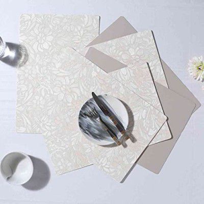 Wonderchef Valentina Set of 6 Floral & Solid Pattern Reversible Placemat