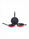 Wonderchef Venice Red & Black 3 Piece Cookware Set...