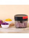 WonderchefTransparent & Black Solid Vegetable Chopper...