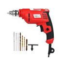 WONDERCUT Electric Drill WC-EDRF10-R+7, 550W, Copper Armature, 2800 RPM, Chuck 10 mm Forward/Reverse for Wood & Metal Work with Variable Speed Control With 7 Bits...
