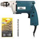 WONDERCUT Wc-Ed-10-B-Cmb Drill Machine 10Mm With Free 13Pcs Hss Drill Bits & 1Pc Masonary Bit Combo, Blue...