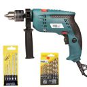WONDERCUT WC-ED13-B Impact Drill Machine Reversible Hammer Driver Variable Speed Screwdriver With Free 13Pcs HSS Drill Bits & 5Pc Masonry Bit Combo (13MM 780W)...