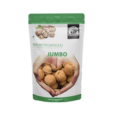 Wonderland Foods Dry Fruits California Natural Inshell Walnuts Akhrot | Latest Fresh Crop Inshell Walnut Akhrot 1Kg Pouch | High in Protein & Iron | Low Calorie Nut | Healthy & Delicious