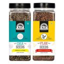 WONDERLAND FOODS Healthy & Roasted Chia & Flax Seeds 400g Jar Combo Pack (200g X 2)...
