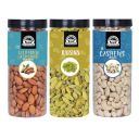 Wonderland Foods Healthy Dry Fruits Combo Pack 1.5Kg (500g X 3) | Almonds (NP), Cashews (W-320), Long Green Raisins Jar | Nutritious & Delicious High in Fiber & Boost Immunity...