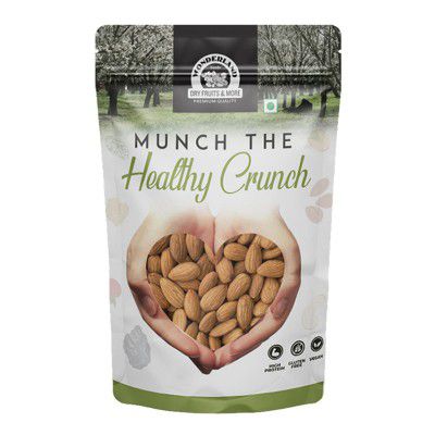 Wonderland Foods - 100% Natural Raw California Almonds 500g Pouch Pack