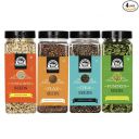 Wonderland Foods Roasted Seeds Combo 800g (200g X 4) | Chia 200g, Pumpkin 200g, Sunflower 200g and Flax Seeds 200g Jar...