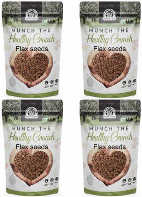 WONDERLAND Raw Flax Seeds, 1kg (Pack of 4 x 250g) Brown Flax Seeds