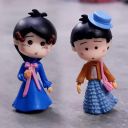 Wonderland Set of 2 Doll Style Miniature Figurine in Blue...