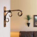 Wood Art Store Wall Lantern Hanger And Plant Hook for Bird Feeders Wall Planter Hook Flower Pot Wind Chime Lanterns Hanger Antique Design Golden (Design 1)...