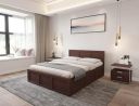 MAMTA DECORATION Sheesham Wood Queen Size Bed with Hydraulic Storage | Wooden Double Bed Cot Palang Furniture for Bedroom Living Room Home (Walnut Finish)...