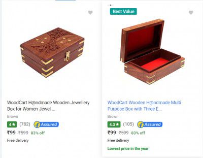 WoodCart H@ndmade home decor starting at ₹99