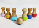 Wooden Bowling Pin Toy | Wooden Bowling pin Toy | Wooden Colorful Fun Learning Game...