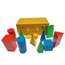 Wooden Geometric Shapes Set for Students & Teachers | 12-Piece 3D Geometry Model Kit in Box ...
