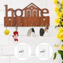 Wooden Key Hanger for Wall – Stylish MDF Key Holder Stand with 7 Hooks ...