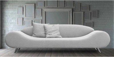 wooden luxury 3 seater sofa / living room sofa set / diwan sofa 3 seat Fabric 3 Seater Sofa  (Finish Color - white, Pre-assembled)