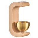 Wooden Magnetic Door Bell Chime – Brass Shopkeeper Entry Alert for Small Doors...