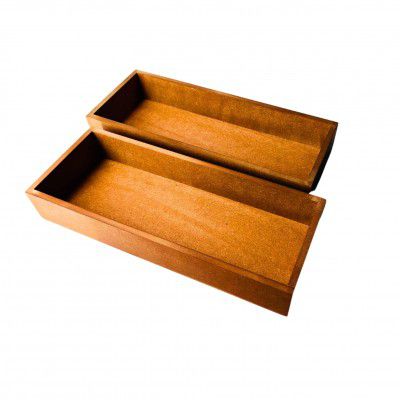 Wooden Serving Tray Platter Multipurpose Tray | Tray for Breakfast, Tea Serving, Tray for Storage, Table Decor Kitchen Decor (Set of 2, Natural)