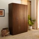 Wooden Street Kayden 4 Door Engineered Wood Wardrobe Furniture (Columbian Walnut)...