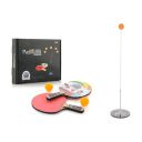 Wooden Table Tennis Trainer for Kids & Adults | Solo Ping Pong Training Kit with Base, Rod & Ball | Indoor Outdoor Reflex Game...