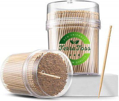 Wooden Toothpicks | 2 Packs of 250 Toothpick Sticks (500 Sticks)