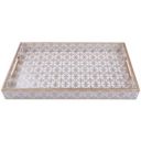 Wooden Trays for Serving, Wood Trey for Dinning Table Kitchen (White, 12 x 6 inches)...