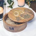 Wooden Twist Mango Wood Roti Box Food Safe Bread Box for Kitchen Storage...