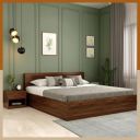 WoodenStreet™ Harper Wooden Queen Size Double Bed | 1-Year Warranty and a Columbian Walnut Finish...