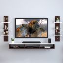 WOODIFY Engineered Wood Wall Mounted TV Unit, TV Cabinet for Wall...