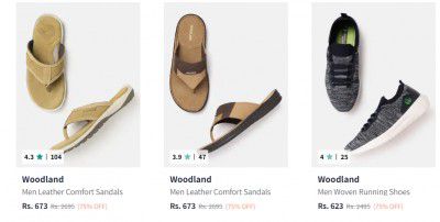 Woodland Footwear at FLAT 75% OFF