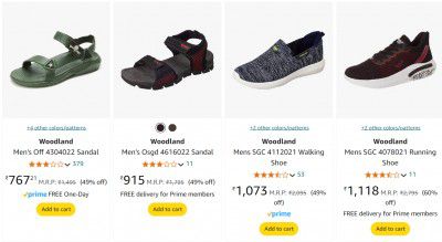 Woodland FootWear Starts At ₹206