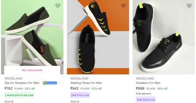 UP TO 78% OFF | WOODLAND Men Casuals Shoes