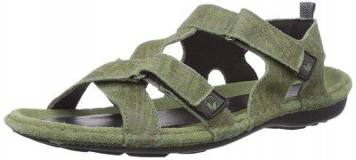 Woodland Men Gd 0048105wsl_Khaki_9 Leather Outdoor Sandals