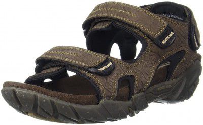 Woodland Mens Brown Leather Sandal-6 UK (40 EU) (7 US) (GD 3250119)