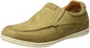Woodland Men's Khaki Genuine Leather Loafers...