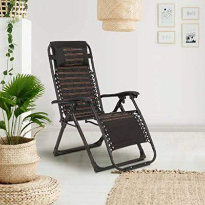 Woodness Metal Charlie Easy Chair (Finish Color - Brown)
