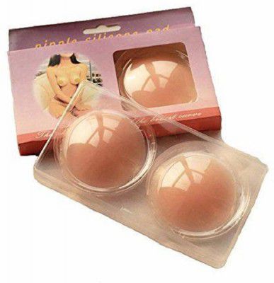 Wooger Women Reusable Silicone Peel and Stick Bra Pads (Beige Pack of 1) Silicone Peel and Stick Bra Petals  (Beige Pack of 1)