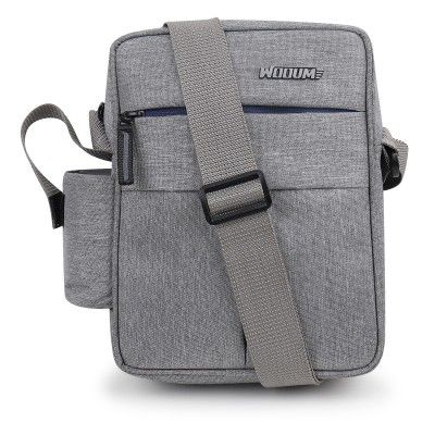Wooum Water Resistance Side Bag - Travel Bag - Office Business Bag (Light Grey)