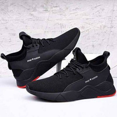 World Wear Footwear Sports Shoes For Men Running Shoes (Black)