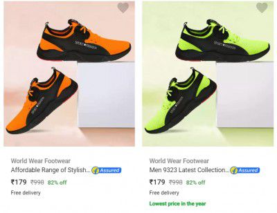 World Wear Sports Shoes @ ₹179