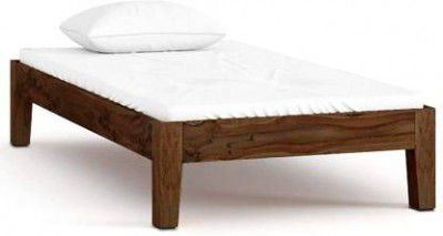 Worldwood Solid Wood Single Bed  (Finish Color - Brown, Delivery Condition - DIY(Do-It-Yourself))