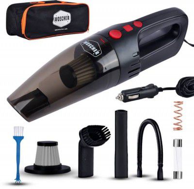 Woscher 1618, 120 W,6000 PA Stainless Steel HEPA Filter Car Vacuum Cleaner  (Black)