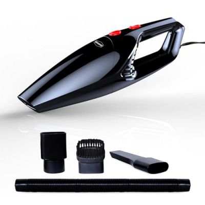 WOSCHER 589 Car Vacuum Cleaner 12V High Power 100W Handheld Portable Car Vacuum (Black)